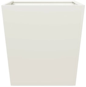 Vaso/floreira de jardim 50x50x50 cm aço branco