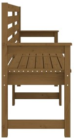 Banco de jardim 159,5x48x91,5 cm pinho maciço castanho-mel