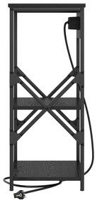 Armário de Cabeceira Carvalho preto 41 x 31 x 76 cm