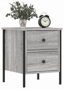 Mesa cabeceira 40x42x50 cm derivados de madeira cinzento sonoma