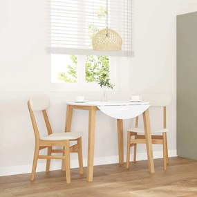 vidaXL Cadeiras de jantar com almofadões 2 pcs madeira maciça