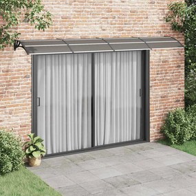 Toldo para porta 400x100 cm policarbonato preto