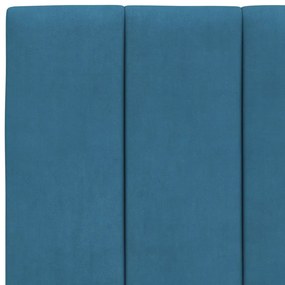 Cama com colchão 80x200 cm veludo azul