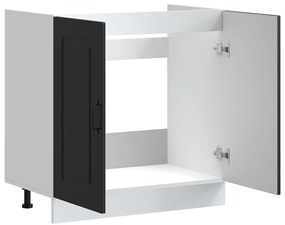 Armário baixo lavatório Kalmar 80x46x81,5 cm preto