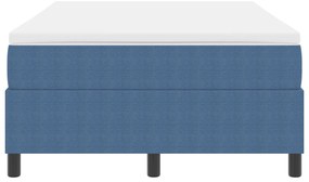 Cama Box Spring com Colchão Azul 120x200 cm Tecido de Corduroy