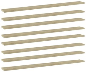 vidaXL Prateleiras estante 8pcs 100x10x1,5cm contrapl. carvalho sonoma