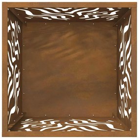 Fogueira Quadrada vidaXL 40x40x40 cm em Aço Envelhecido