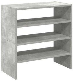 Sapateiras 2 pcs empilháveis 60x30x30,5 cm cinzento cimento