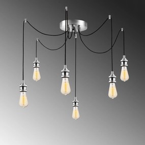 Candeeiro Chandelier Kabluni – Cromado – 126 cm diâmetro, 102 cm altur