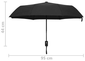 Guarda-chuva dobrável automático 95 cm preto