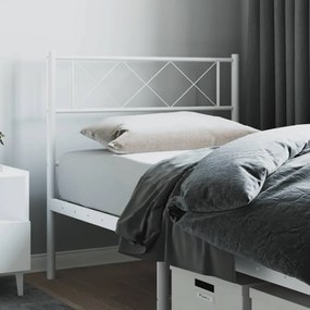 Cabeceira de cama 107 cm metal branco