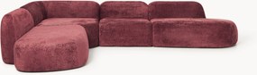 Sofá de canto modular XL em teddy-bouclé Wolke (4 lugares)