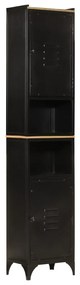 vidaXL Armário p/ casa de banho 40x27x180 cm ferro e mangueira maciça