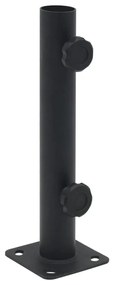 Base de guarda-sol para poste de Ø32/34/38 mm aço preto fosco