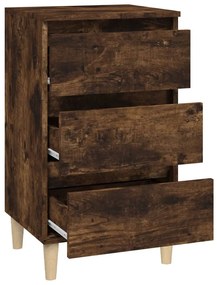 Mesa cabeceira 40x35x70 cm derivados madeira carvalho fumado
