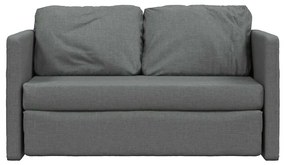 Sofá-cama sem pés 112x174x55 cm tecido cinzento-escuro