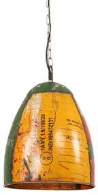 Candeeiro suspenso industrial redondo 25W 32 cm E27 multicor