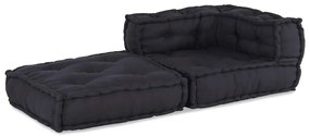 Pufe modular 70x70x54 cm tecido antracite