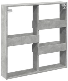 Armário parede 80x15x80cm derivados de madeira cinzento cimento