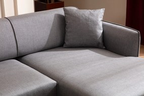 Sofá de Canto Belissimo – Cinzento – 270 x 140 cm