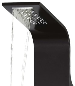 Coluna de duche em alumínio 20x44x130 cm preto