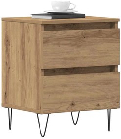 Cabeceira de Cama vidaXL Carvalho Artisan 40x35x50 cm Madeira de Engen