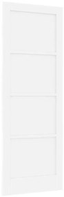 Porta Interna "ORKDAL" Branca 78x211x4 cm Porta de Madeira Sólida de P