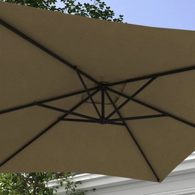 Chapéu de Sol Excêntrico 294x193 cm Chapéu de Sol de Jardim com Base C