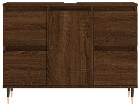 Armário casa banho 80x33x60 cm deriv.madeira carvalho castanho