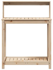 Mesa de jardinagem c/ prateleiras 82,5x50x109,5 cm pinho maciço