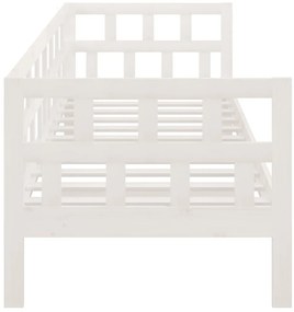 Sofá-cama 80x200 cm madeira de pinho maciça branco
