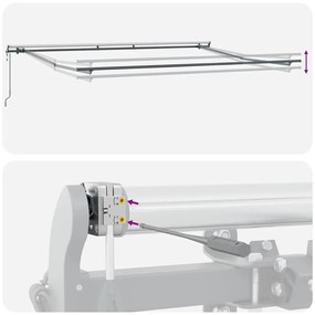 Toldo Retrátil Automático Branco 500x350 cm