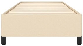 Estrutura de cama sem colchão 90x200 cm tecido creme