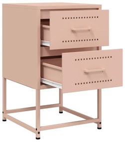 Mesa de cabeceira 36x39x60,5 cm aço rosa