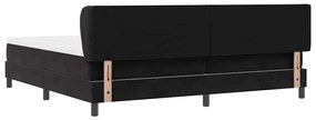 Cama Box Spring vidaXL com Colchão Preto 200x200 cm em Veludo