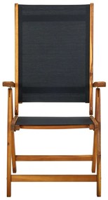 7 pcs conjunto de jantar de exterior madeira acácia maciça