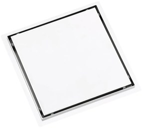 Ralo chuveiro tampa plana/inserção ladrilho 28x28 cm aço inox.