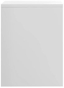 Mesa-de-cabeceira 40x30x40 cm aglomerado branco brilhante