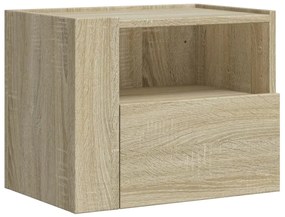 Mesas de cabeceira de parede 2 pcs 45x30x35 cm carvalho sonoma