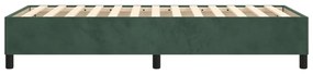Estrutura de cama sem colchão 100x200 cm veludo verde-escuro