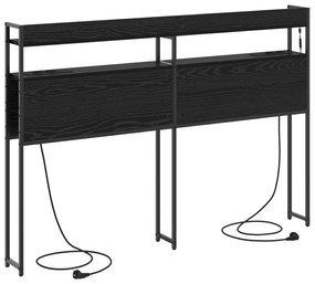 Cabeceira de armazenamento Carvalho preto 135 cm
