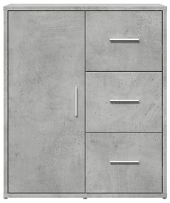 Aparadores 2 pcs 60x31x70 cm derivados madeira cinzento cimento