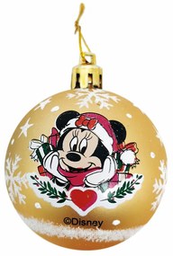 Bola de Natal Minnie Mouse Lucky Dourado 10 Unidades Plástico (ø 6 cm)