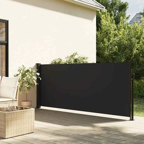 Toldo lateral retrátil 120x500 cm preto