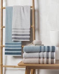 Jogo de toalhas de banho 3 peças 100% algodão 500gr./m2 -  Plain Lasa Home: Azul