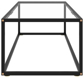 Mesa de centro 120x50x35 cm vidro temperado preto