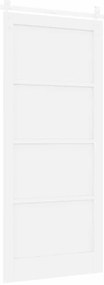 Porta Deslizante vidaXL com Conjunto de Ferragens Branca 93x211 cm Pin
