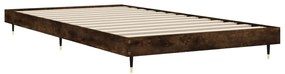 Estrutura cama s/ colchão derivados de madeira carvalho fumado