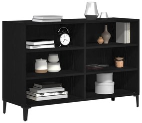 Sideboard vidaXL Carvalho Preto 103,5x35x70 cm de madeira de engenhari