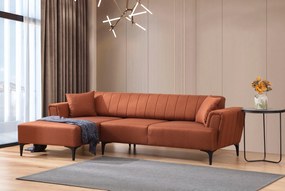 **** Sofá-Cama de Canto Hamlet – Vermelho Tijolo – 140x270 cm

**